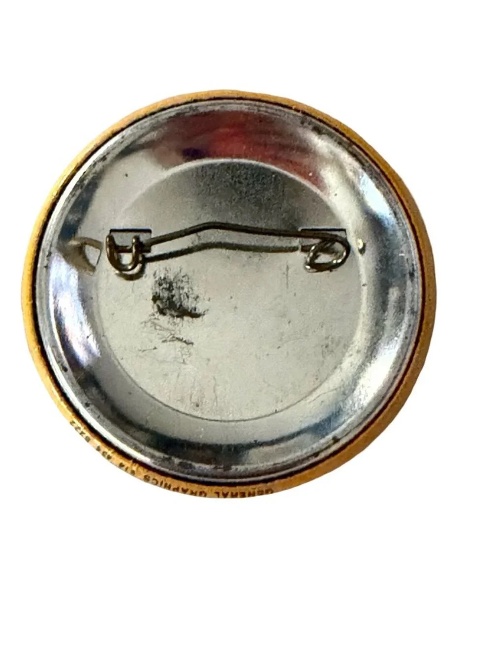 Vintage Fall in Love with Dresden Pinback Button 2 Inch Yellow Souvenir Pin